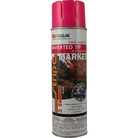 Seymour Midwest 20 oz Inverted Tip Air Tech Marking Paint, Fluorescent Pink SM20-379